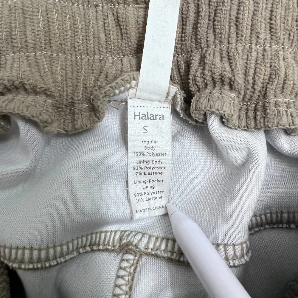 Halara High Waisted Pocket Straight Leg Mop Corduroy Casual Pants Size Small‎